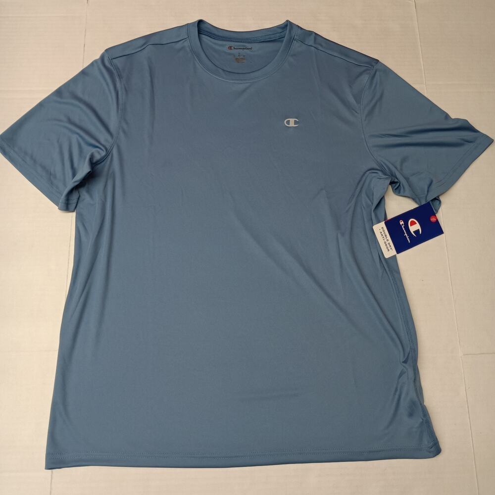 Champion Men's Double Dry Anti-Odor T-Shirt Size L Blue